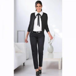 Pantalon Chino Imprimé Pinces Et Poches Femme - Autres | 3 SUISSES