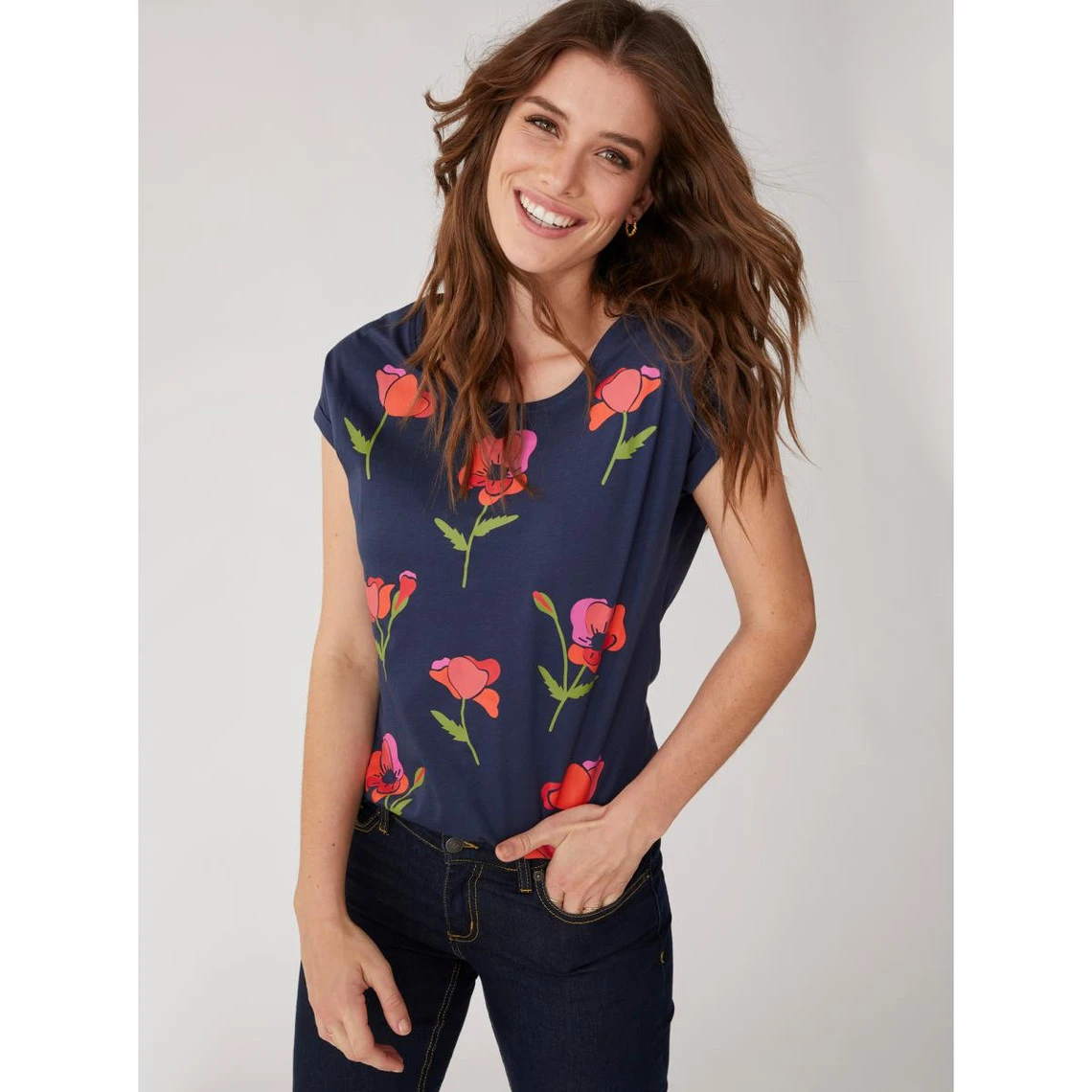 T-Shirt Manches Courtes Imprimé Floral | T-shirt Manches Courtes 3 SUISSES