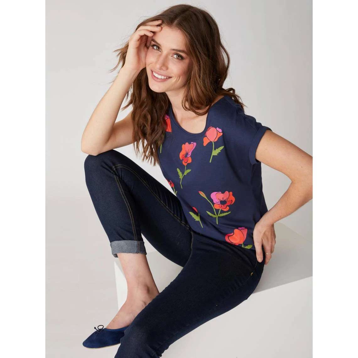 T-Shirt Manches Courtes Imprimé Floral | T-shirt Manches Courtes 3 SUISSES – Image 2