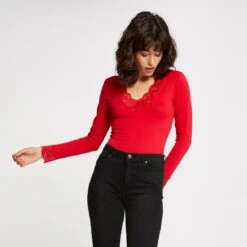 T-shirt Manches Longues Avec Dentelle Femme Morgan | 3 SUISSES