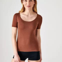 DAMART Tee-shirt Manches Courtes Invisible Chocolat | 3 SUISSES