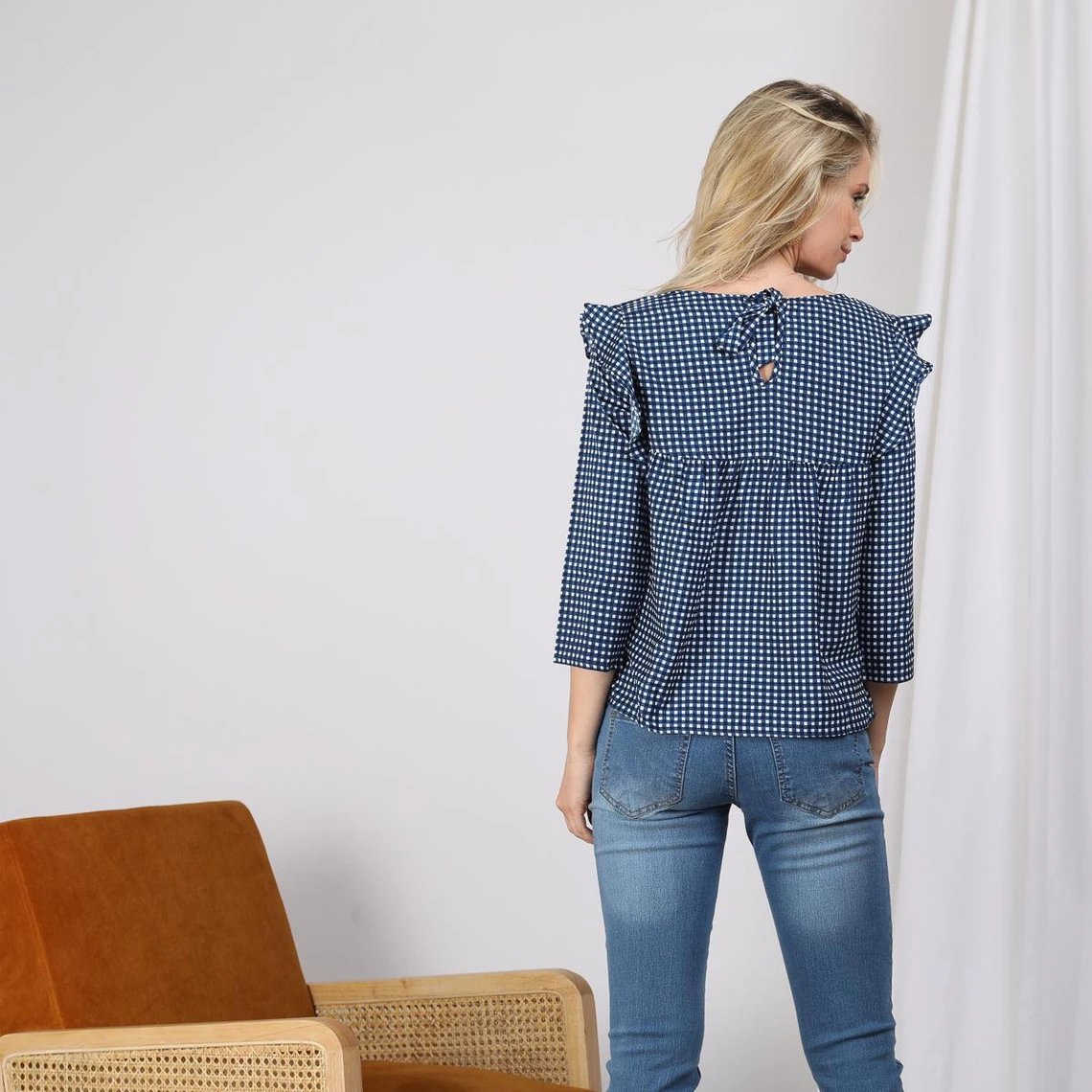 Blouse Manches 3/4 à Volants | Blouse 3 SUISSES – Image 3