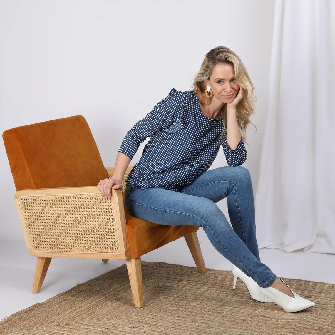 Blouse Manches 3/4 à Volants | Blouse 3 SUISSES – Image 6