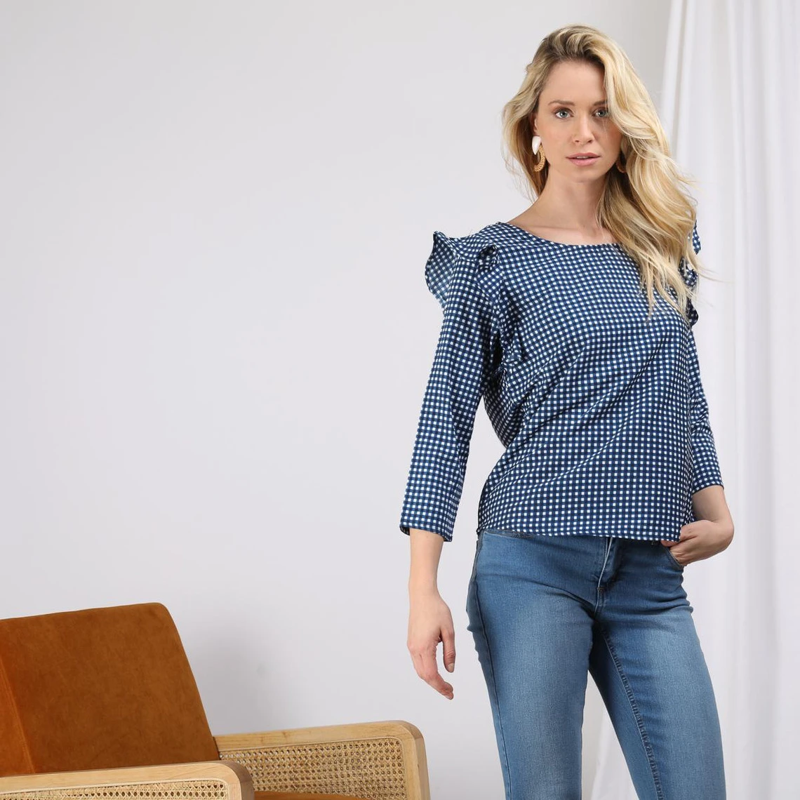 Blouse Manches 3/4 à Volants | Blouse 3 SUISSES – Image 4