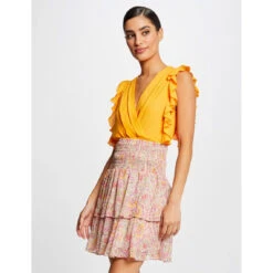 MORGAN Blouse Manches Courtes Ă Volants | 3 SUISSES