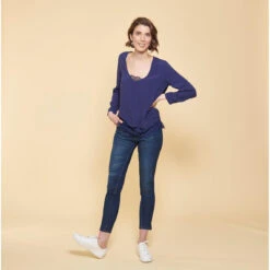 Blouse Manches Longues Détail Dentelle | Blouse 3 SUISSES