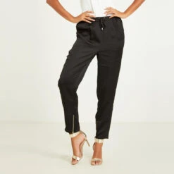 Pantalon Fuselé Avec Zips Chevilles Femme Morgan - Noir | 3 SUISSES