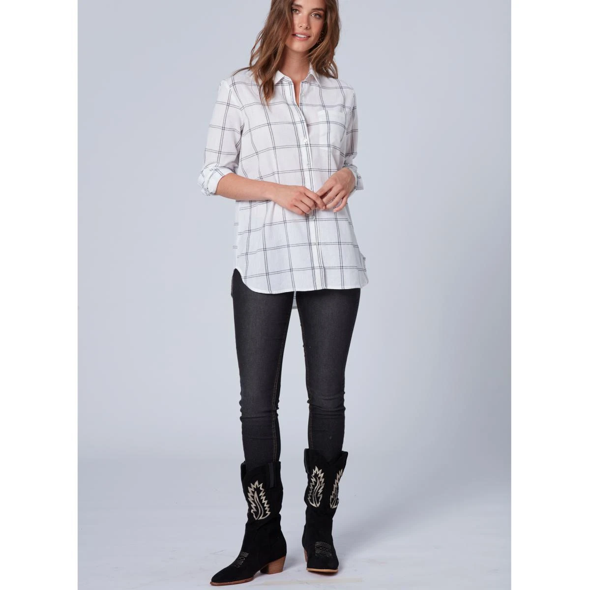 Chemise à Carreaux Tissée Avec Poche | Chemise 3 SUISSES – Image 2