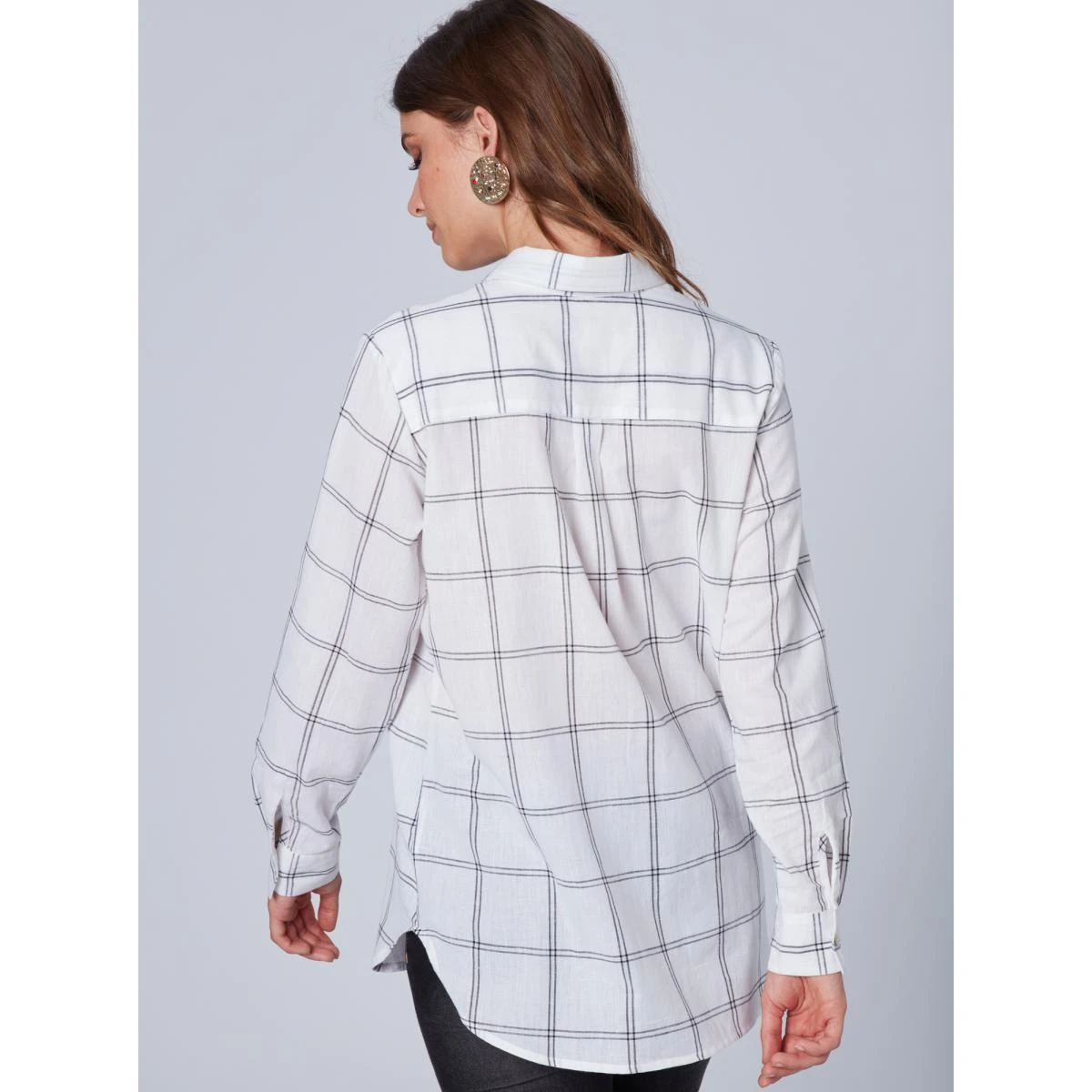 Chemise à Carreaux Tissée Avec Poche | Chemise 3 SUISSES – Image 3