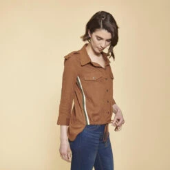 Chemise En Lin Avec Bandes Appliquées | Chemise 3 SUISSES