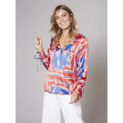 Chemisier Cache Cœur En Satin Imprimé | Chemise 3 SUISSES