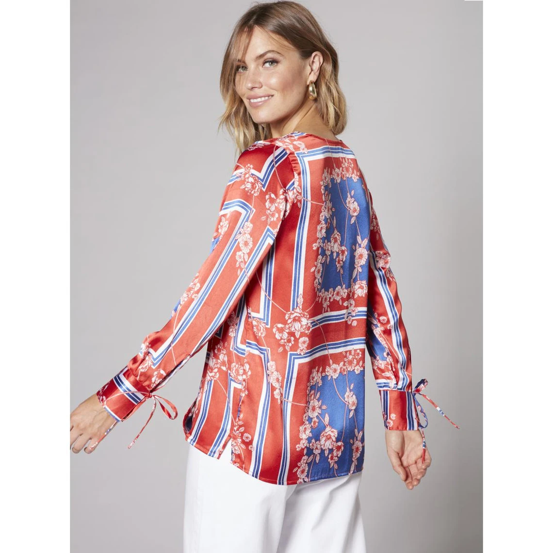 Chemisier Cache Cœur En Satin Imprimé | Chemise 3 SUISSES – Image 3