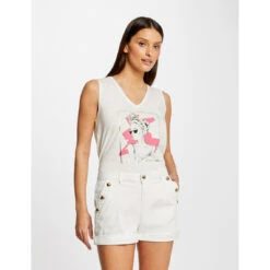 MORGAN Débardeur Bretelles Larges à Inscription | 3 SUISSES