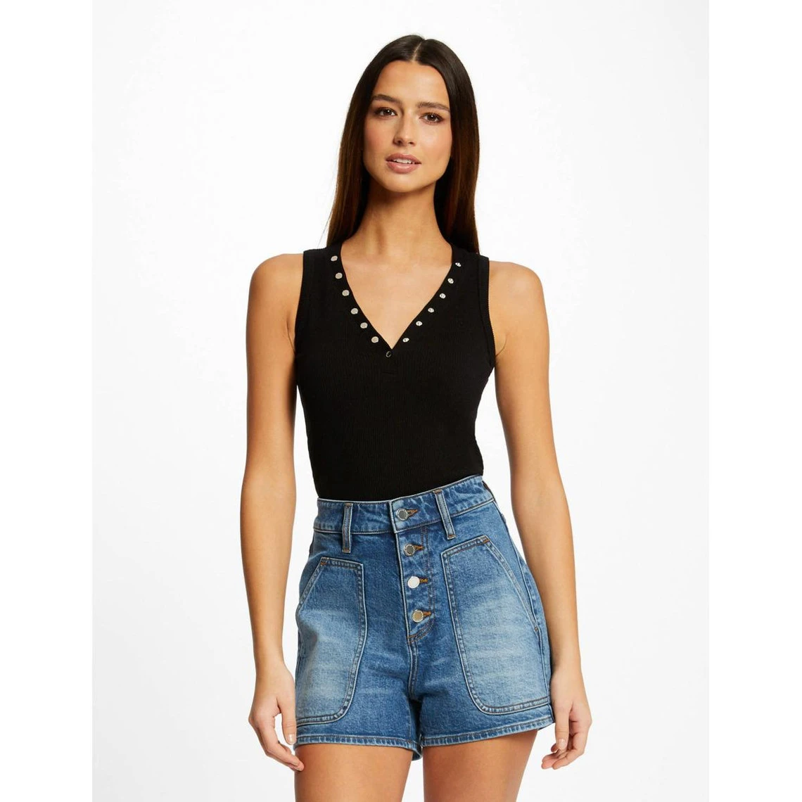 MORGAN Débardeur Bretelles Larges Effet Côtelé | 3 SUISSES