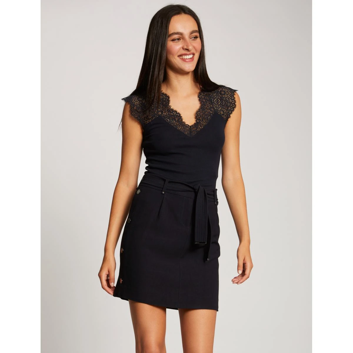 MORGAN Débardeur Bretelles Larges En Dentelle | Débardeur 3 SUISSES