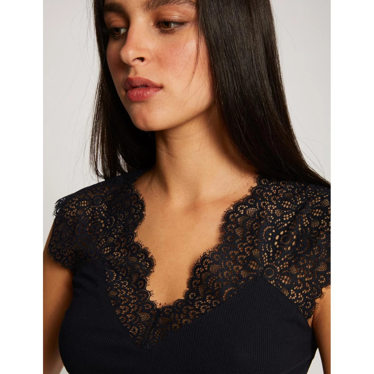 MORGAN Débardeur Bretelles Larges En Dentelle | Débardeur 3 SUISSES – Image 4