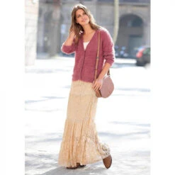 Jupe Longue Broderie Femme - Beige | Jupe Longue 3 SUISSES