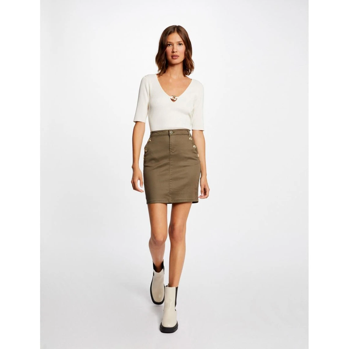 MORGAN Jupe Ajustée Aspect Enduit | 3 SUISSES – Image 2