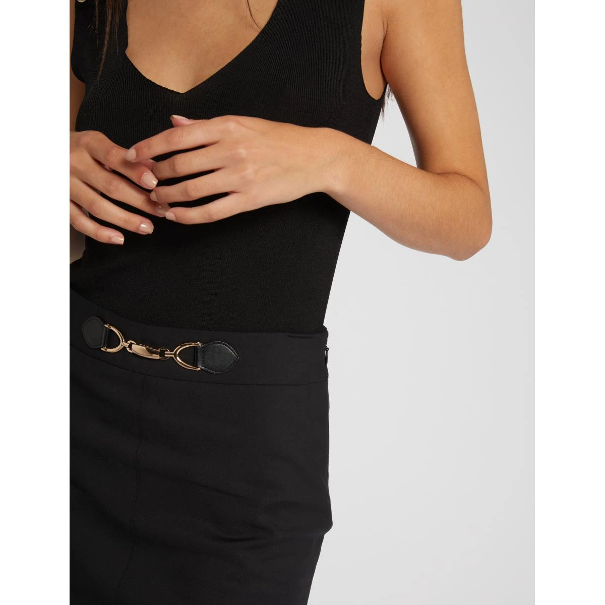 MORGAN Jupe Ajustée Taille Haute à Ornement | Jupe Courte 3 SUISSES – Image 3