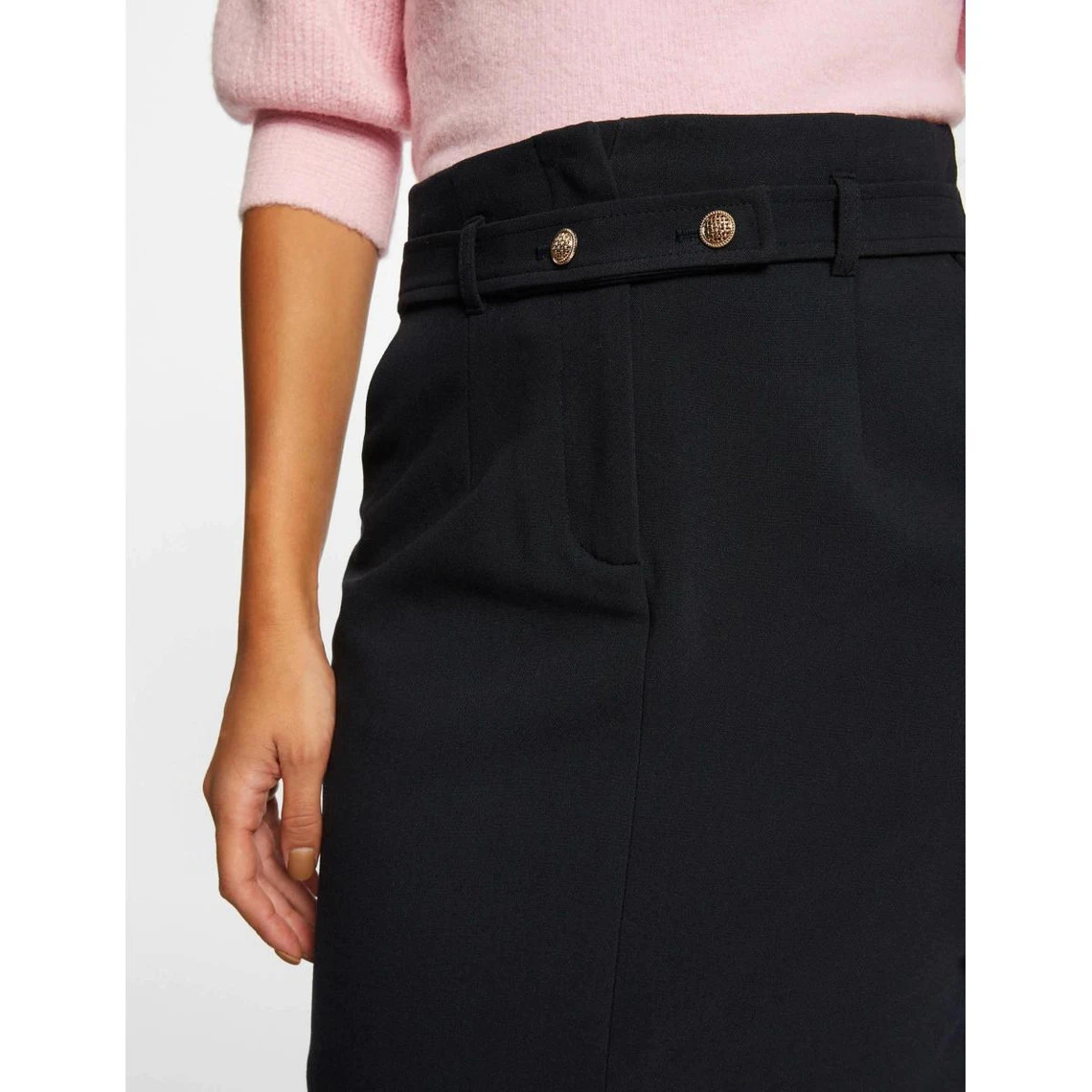 MORGAN Jupe City Droite Taille Haute MARINE | 3 SUISSES – Image 4