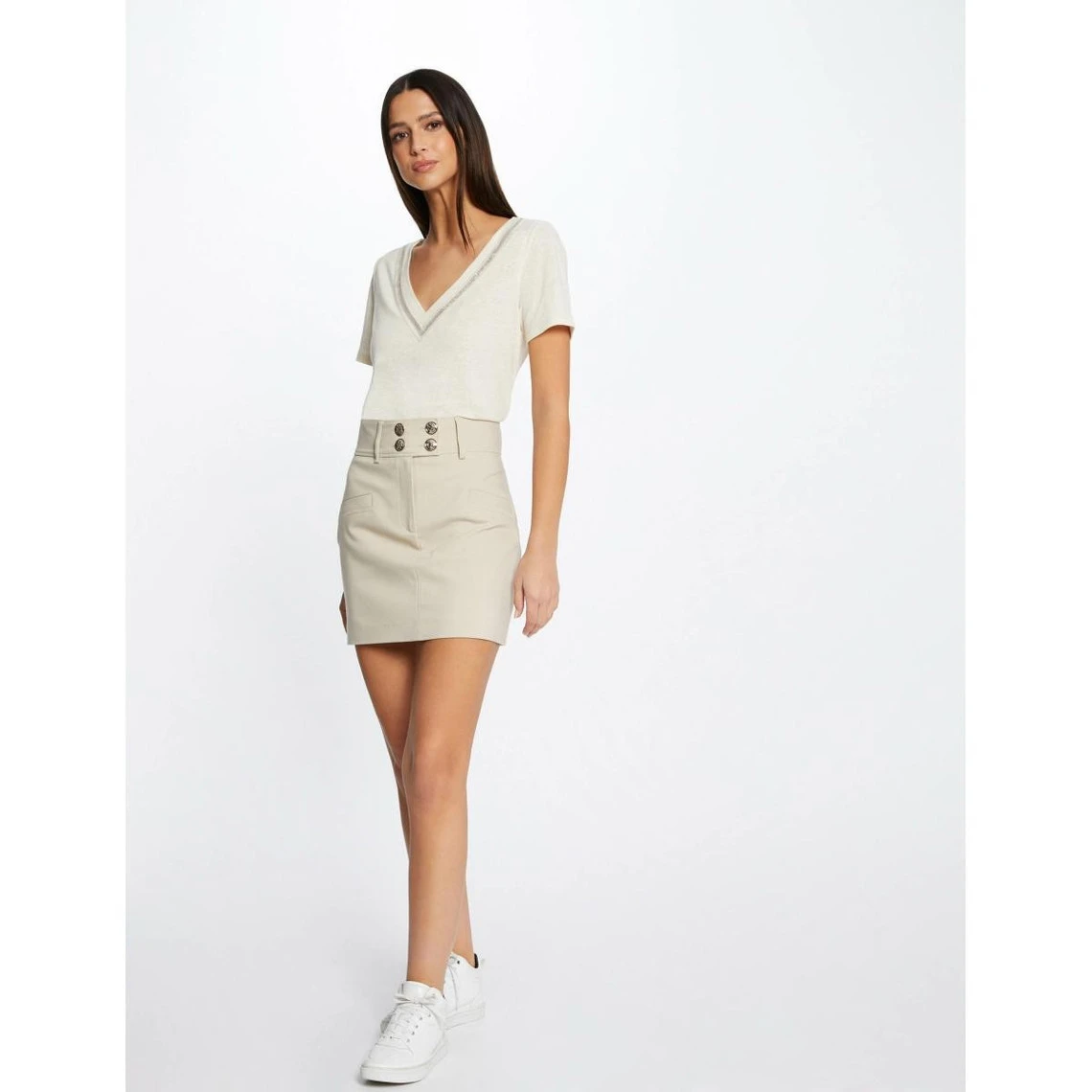 MORGAN Jupe Droite Avec Boutons | 3 SUISSES – Image 2