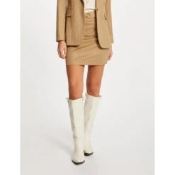 MORGAN Jupe Droite Ceinturée à Rayures | 3 SUISSES