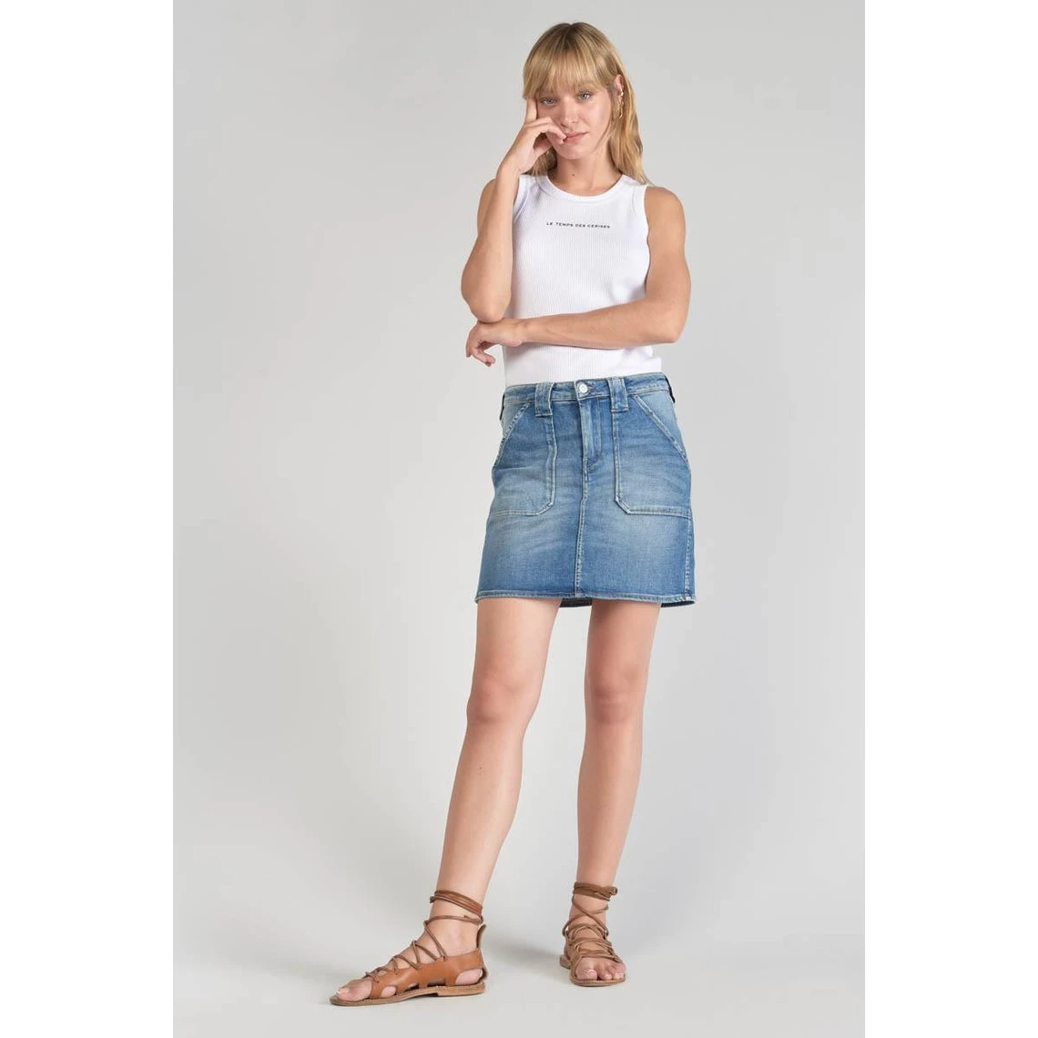 LE TEMPS DES CERISES Jupe Droite En Jeans CARY | 3 SUISSES – Image 6