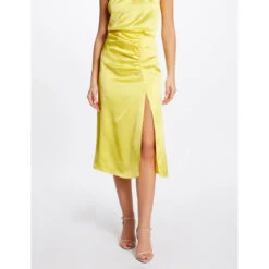 MORGAN Jupe Droite Satin Fendue | 3 SUISSES
