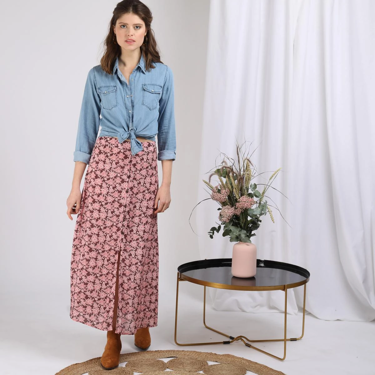 Jupe Longue Boutonnée Amy Réédition | Jupe Mi-longue 3 SUISSES – Image 2