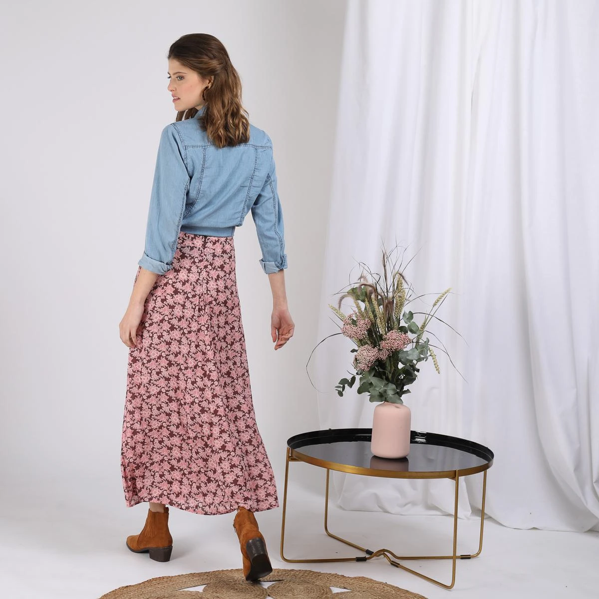 Jupe Longue Boutonnée Amy Réédition | Jupe Mi-longue 3 SUISSES – Image 3