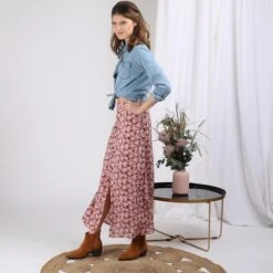 Jupe Longue Boutonnée Amy Réédition | Jupe Mi-longue 3 SUISSES