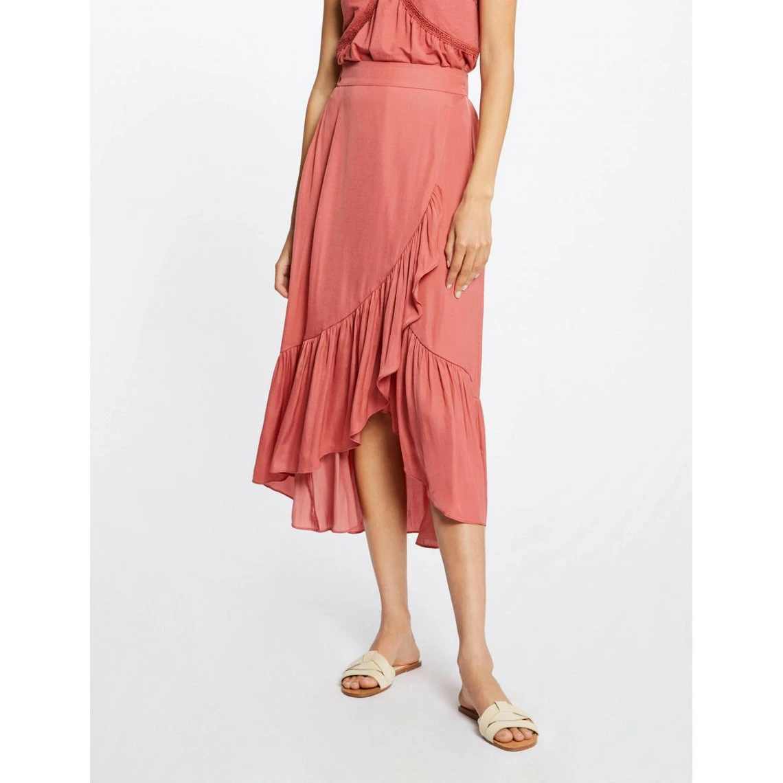 MORGAN Jupe Midi évasée à Volants | 3 SUISSES