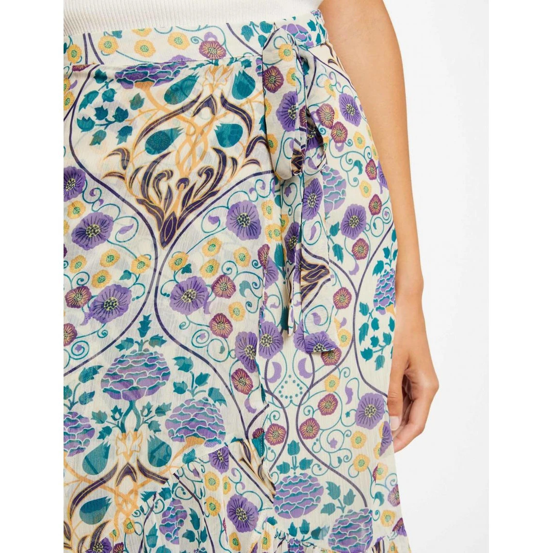 MORGAN Jupe Midi Portefeuille Imprimé Végétal | 3 SUISSES – Image 4