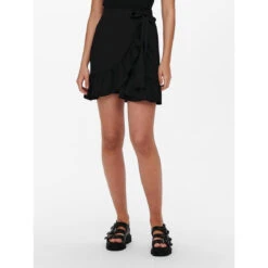 ONLY Jupe Portefeuille Noir | 3 SUISSES