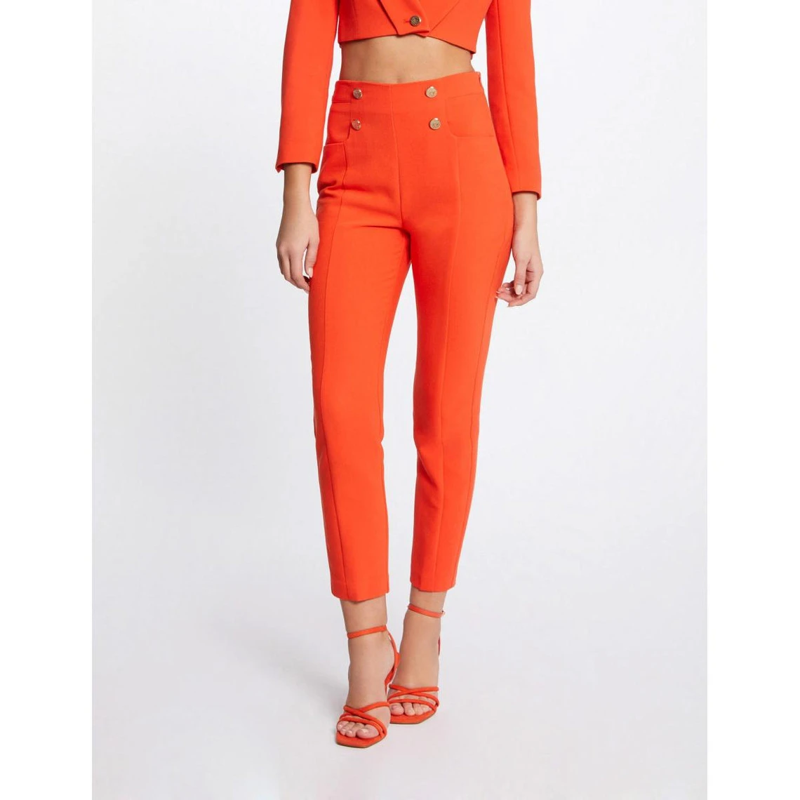 MORGAN Pantalon City Ajusté 7/8ème Avec Boutons | 3 SUISSES