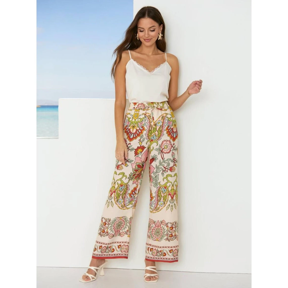 Pantalon Droit Long Imprimé Oriental | 3 SUISSES – Image 3