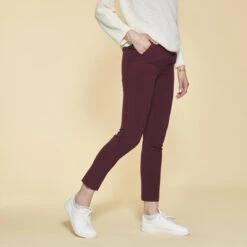 Pantalon Taille élastique Et Pinces Dos Femme - Lie De Vin | 3 SUISSES