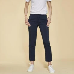 Pantalon Uni Poches Et Pinces Femme - Bleu Marine | 3 SUISSES