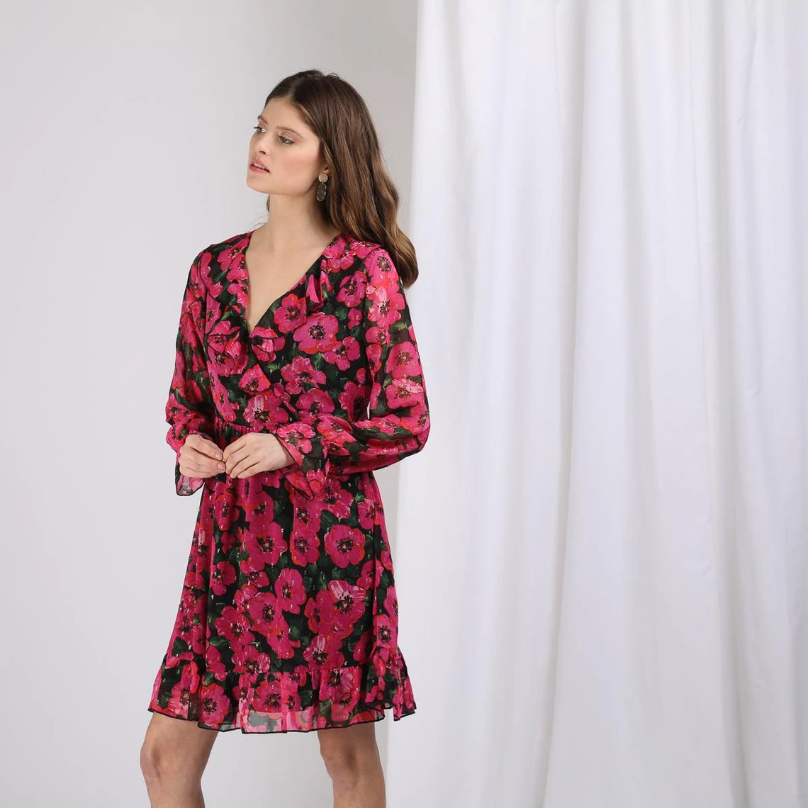 Robe Ă Volants Dos Nu Louise | Robe Courte 3 SUISSES