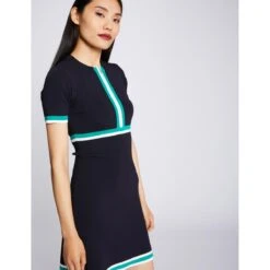 MORGAN Robe Ajustée Zippée Bandes Contrastantes | Robe Courte 3 SUISSES