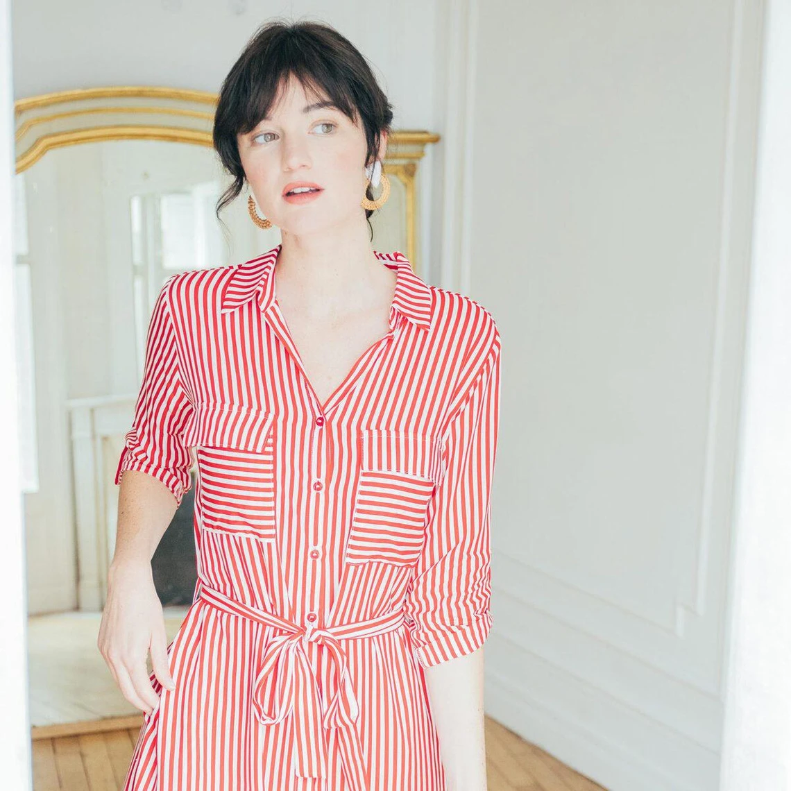 Robe Chemise Rayée Camille Réédition | Robe Longue 3 SUISSES – Image 2