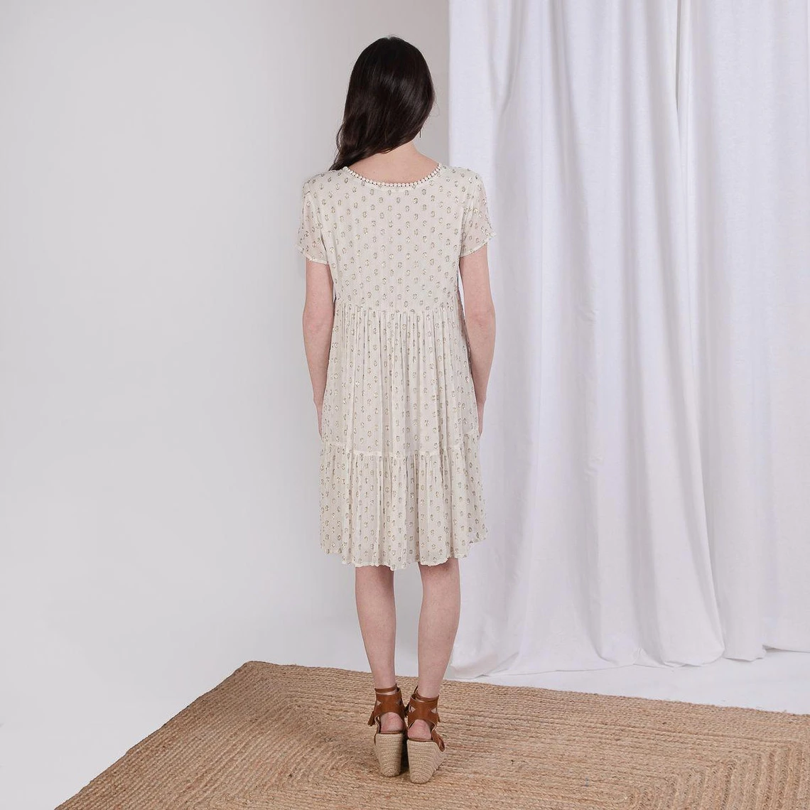 Robe Courte à Pois Doré Flore | Robe Courte 3 SUISSES – Image 3