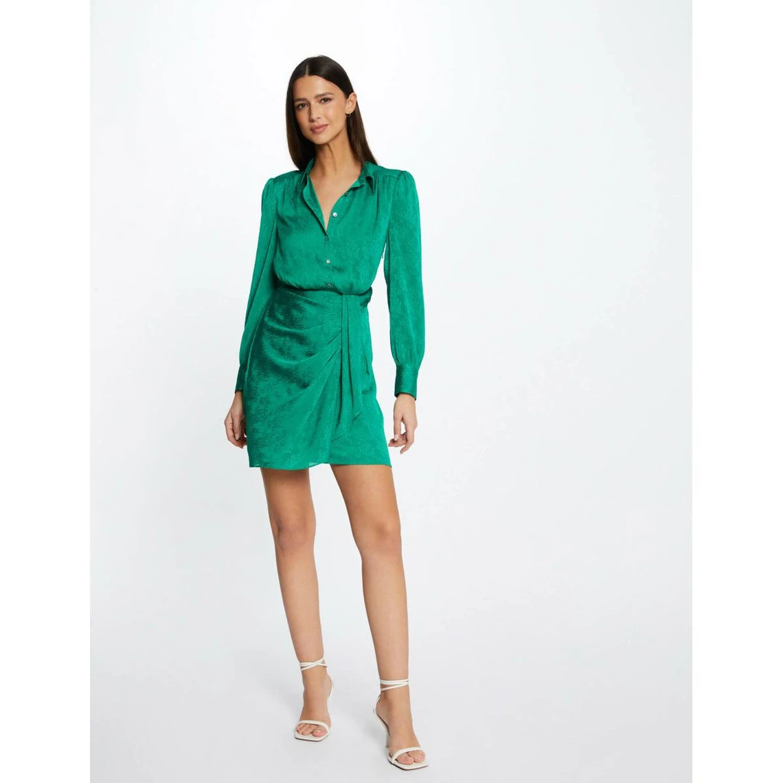 MORGAN Robe Droite Drapée Satinée Imprimée | 3 SUISSES – Image 2