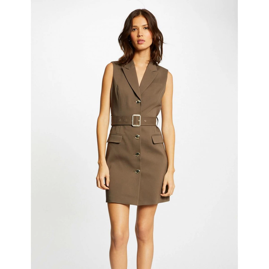 MORGAN Robe Droite Sans Manches Ceinturée | 3 SUISSES