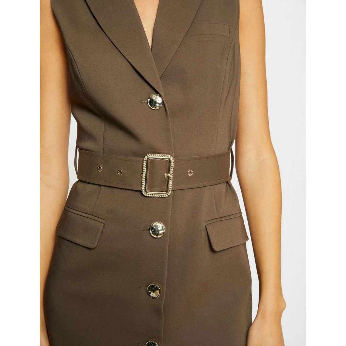 MORGAN Robe Droite Sans Manches Ceinturée | 3 SUISSES – Image 4