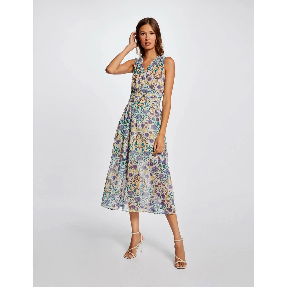 MORGAN Robe Midi évasée Imprimé Végétal | 3 SUISSES – Image 2