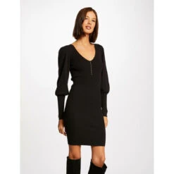 MORGAN Robe Pull Ajustée Avec Col En V | 3 SUISSES