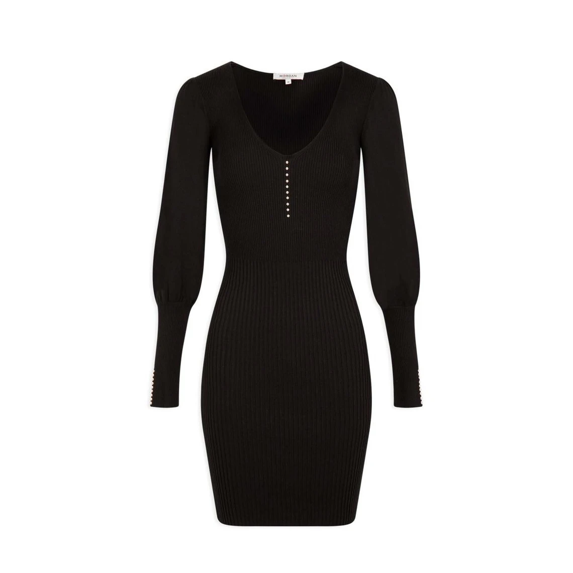 MORGAN Robe Pull Ajustée Avec Col En V | 3 SUISSES – Image 3