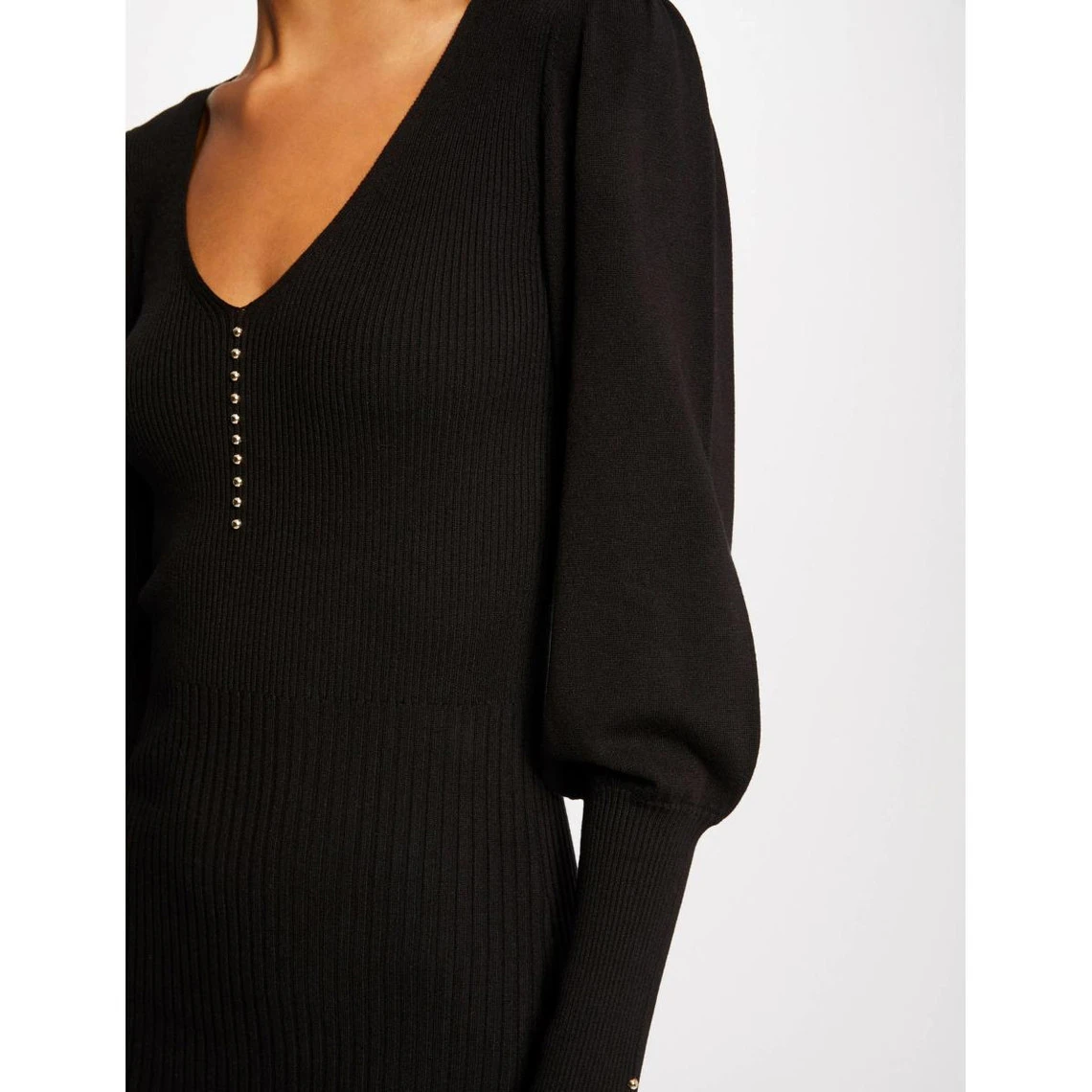 MORGAN Robe Pull Ajustée Avec Col En V | 3 SUISSES – Image 4