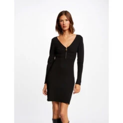 MORGAN Robe Pull Droite Avec Détail Zippé | 3 SUISSES